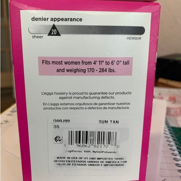 Leggs Everyday Plus Size Knee Highs Sheer Toe Suntan 10 Pr New - Picture 3 of 3